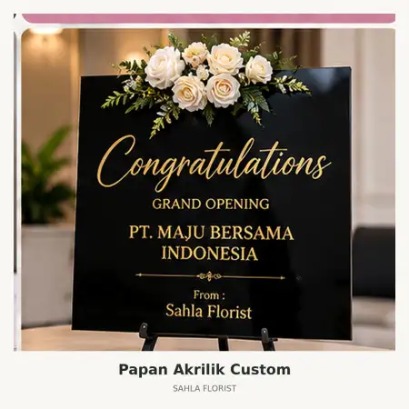 Papan Bunga Akrilik Mapanget